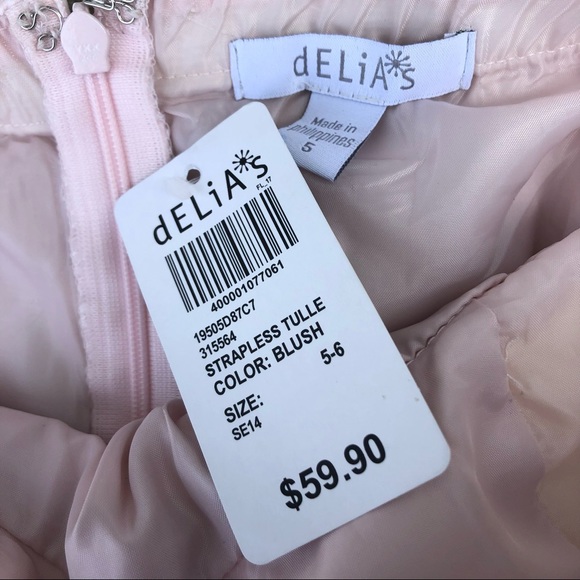 NWT! Delia’s strapless tulle dress in blush! - Picture 6 of 6